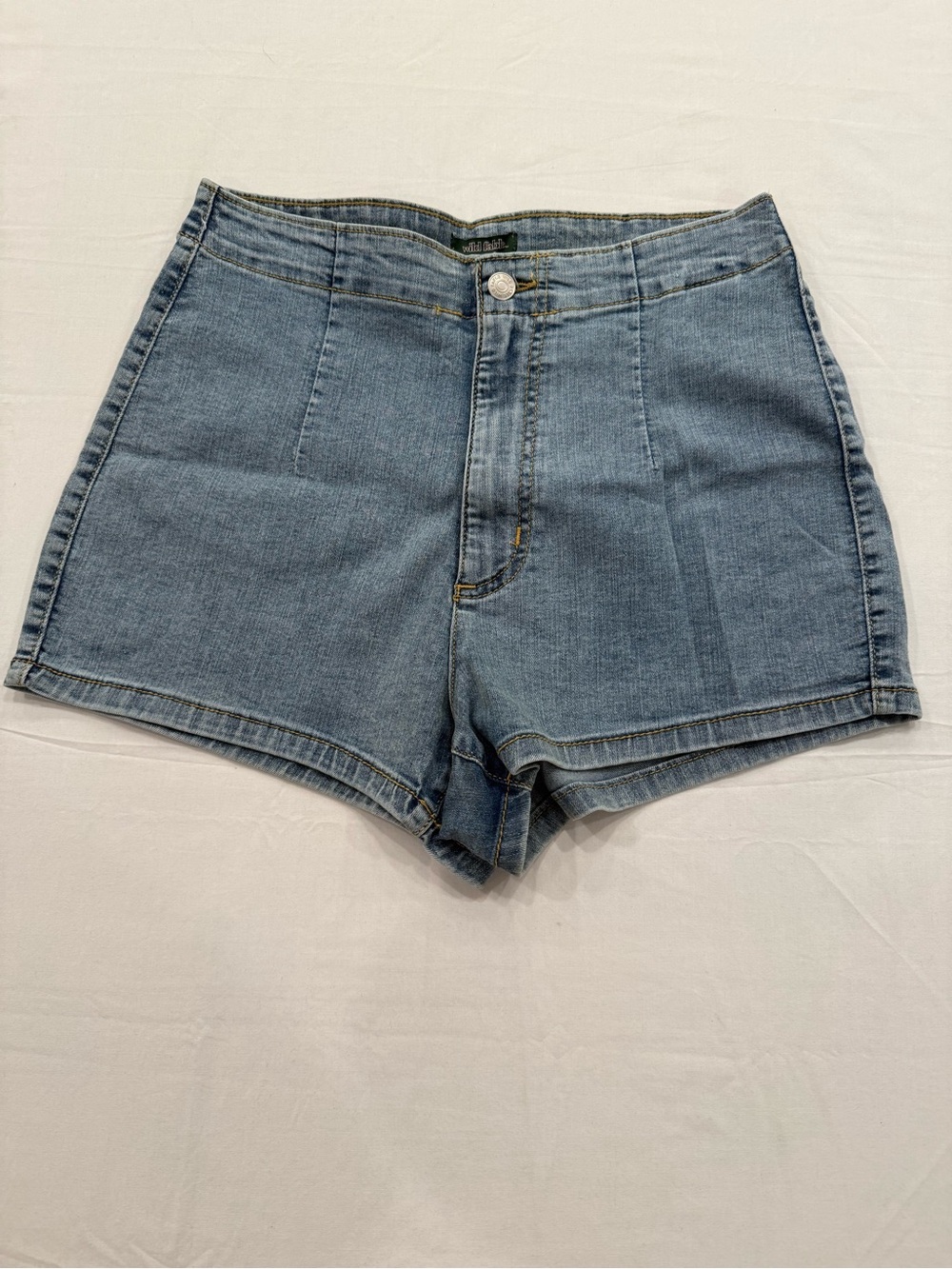 wild fable Mid-Rise Light Blue Denim Shorts